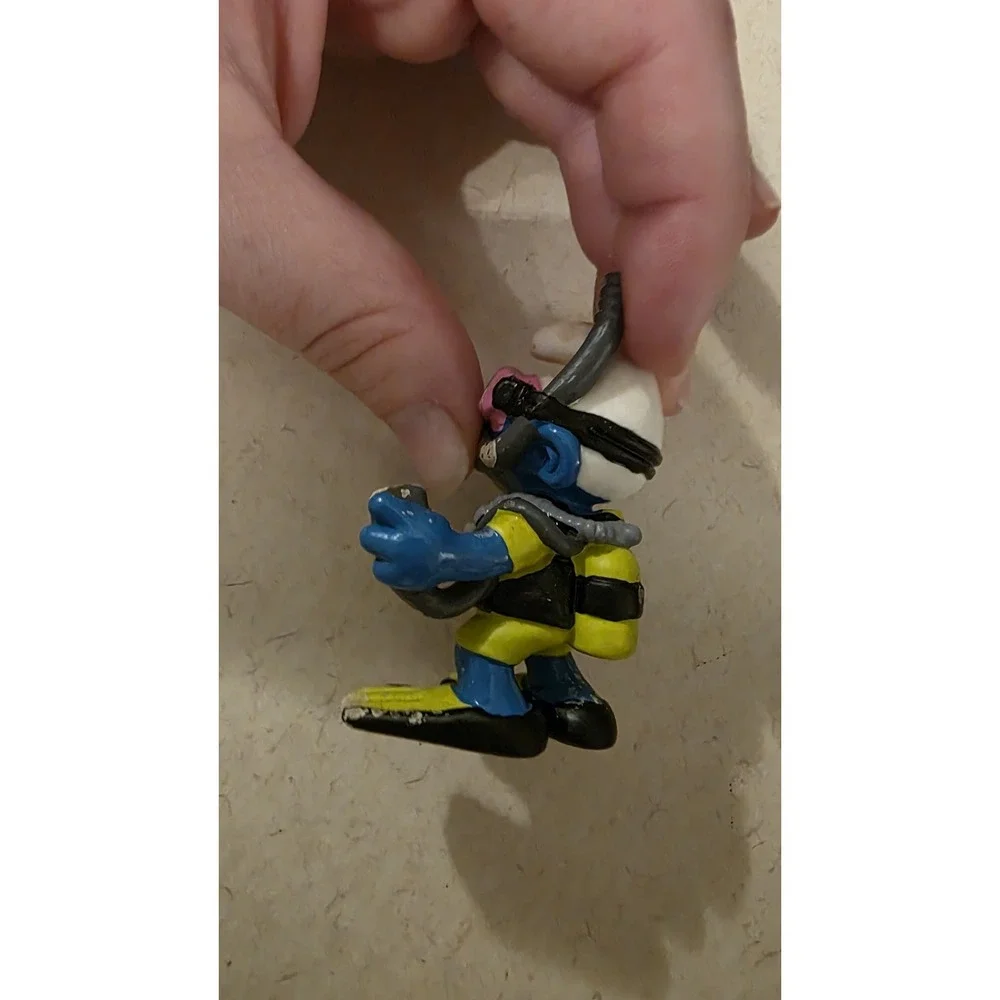 Smurfs 20466 Scuba Diver Smurf Vtg Figure Mask Snorkel Schleich PVC Figurine